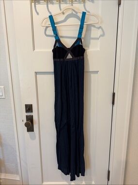 VPL Navy Maxi Dress with Teal Straps